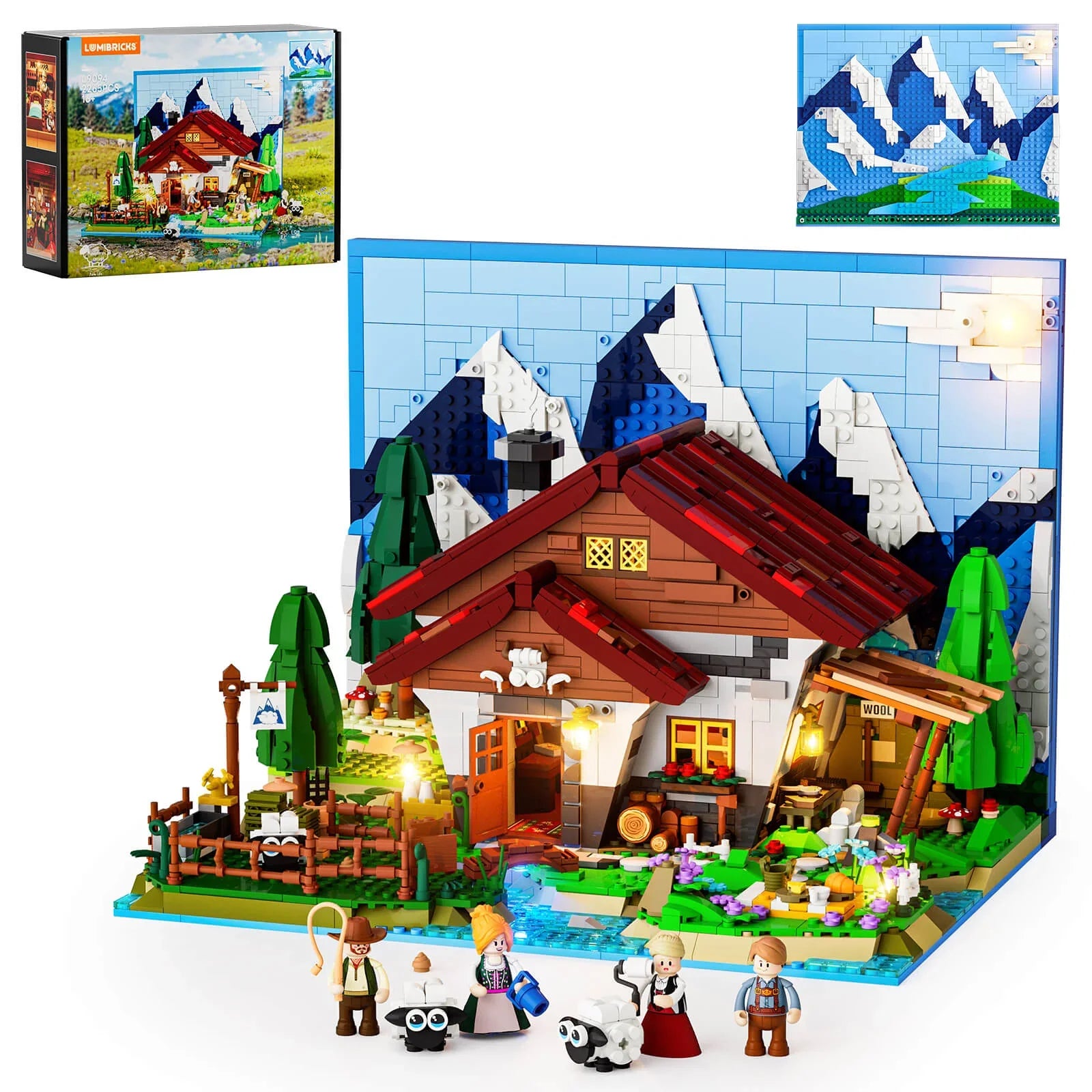 Lumibricks Schäferhütte L9094 - Alpen-Diorama mit LEDs
