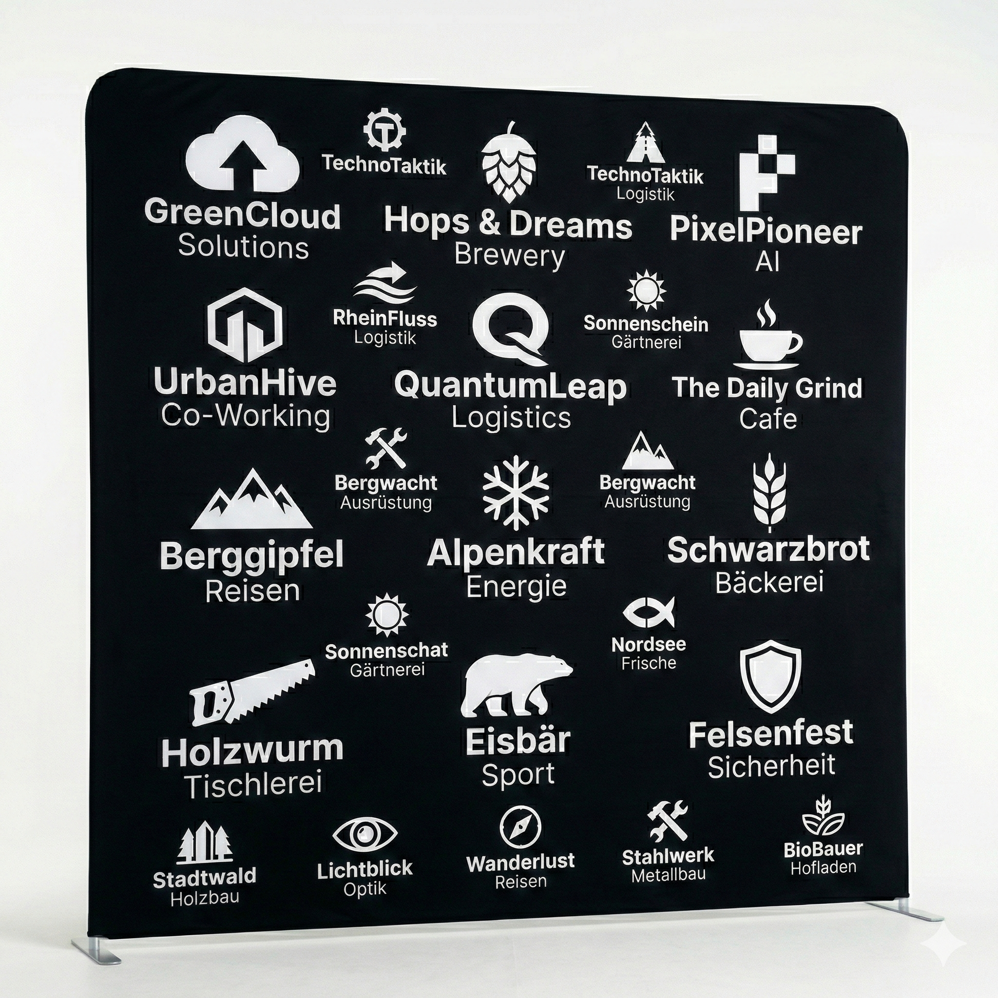 Name auf Sponsorenwand Mittel